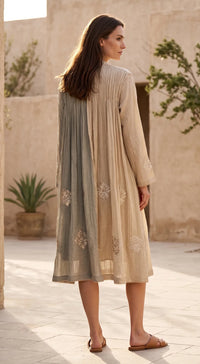 Grey Cotton Mul Dress