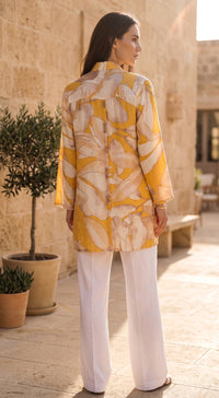 Mustard Muslin Helio Petal Shirt