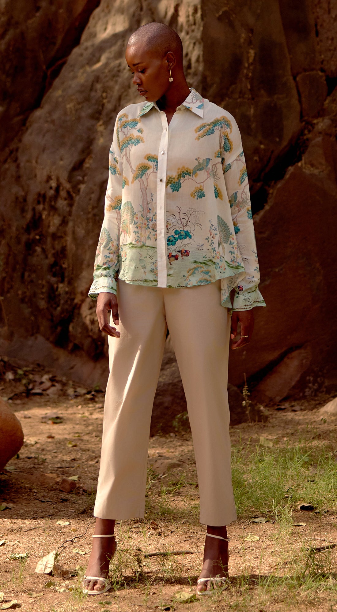 The Wild Silk Peacock Garden Shirt