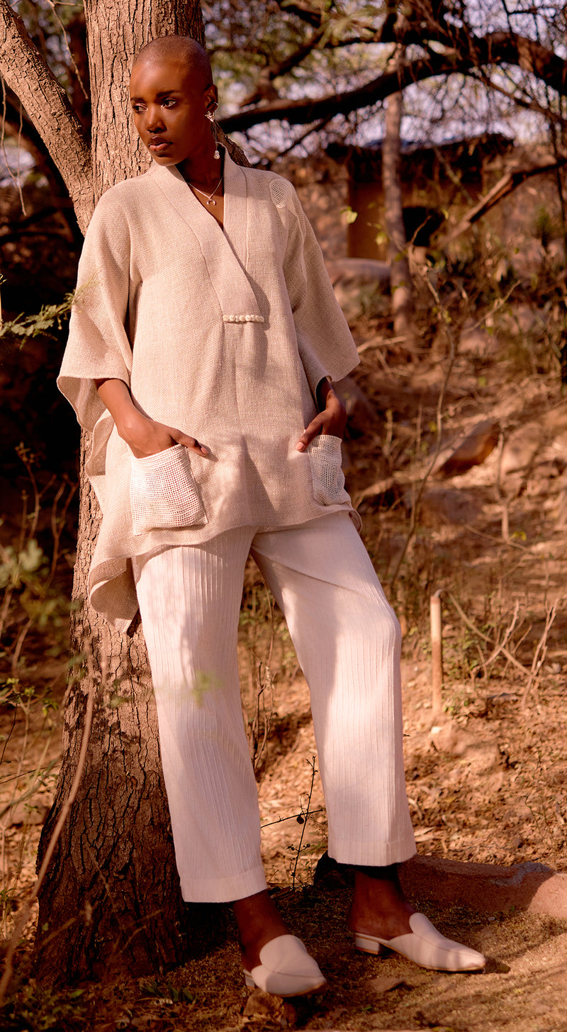 Ivory Stone Drift Embroidered Co-ord Set