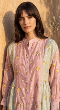 Baby-Pink Cotton Doriya Tunic