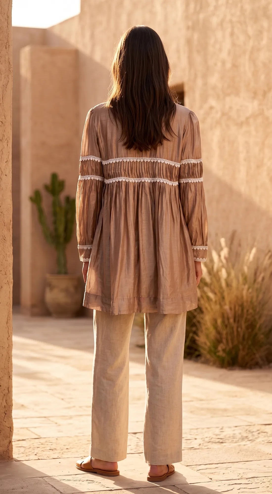 Beige Muslin Shirt