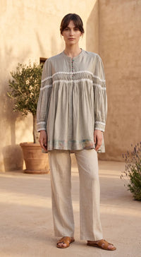 Grey Muslin Shirt