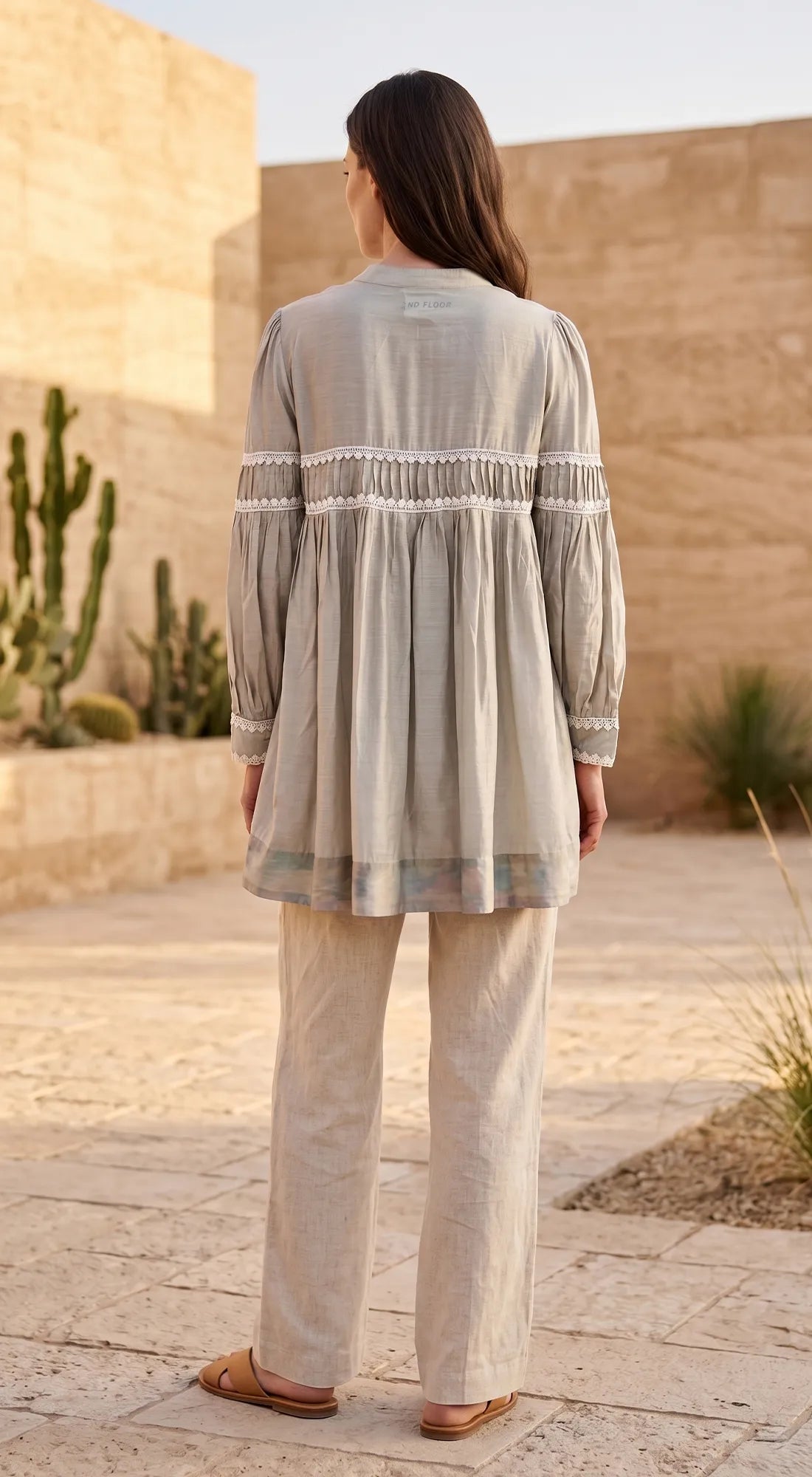 Grey Muslin Shirt