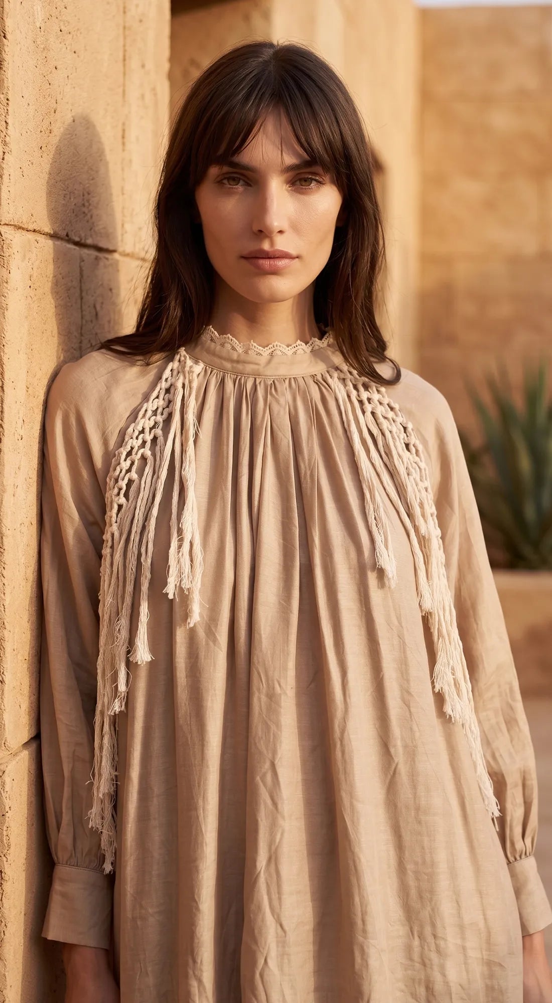 Beige Muslin Tunic