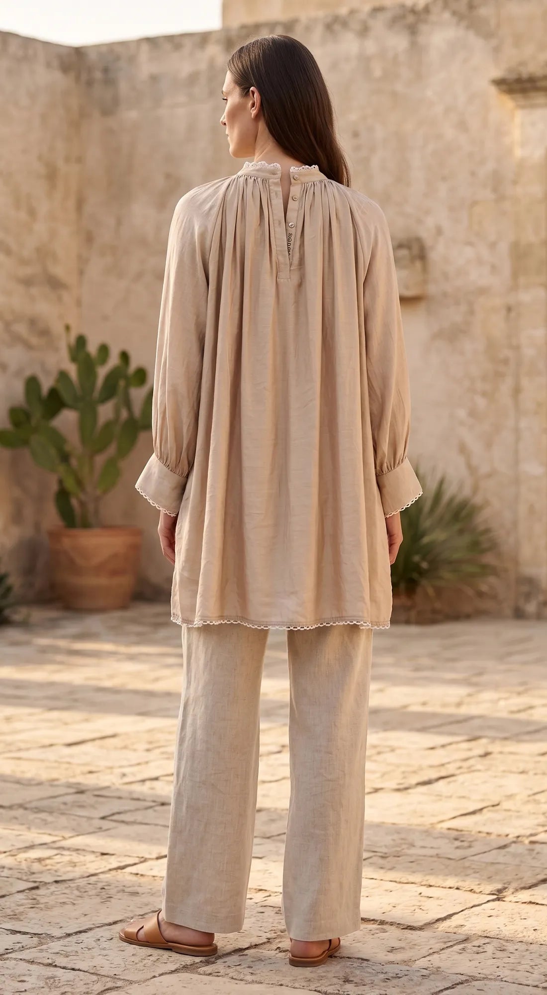Beige Muslin Tunic