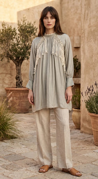 Grey Muslin Tunic