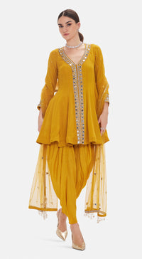 The Marigold Honey Dhoti Set