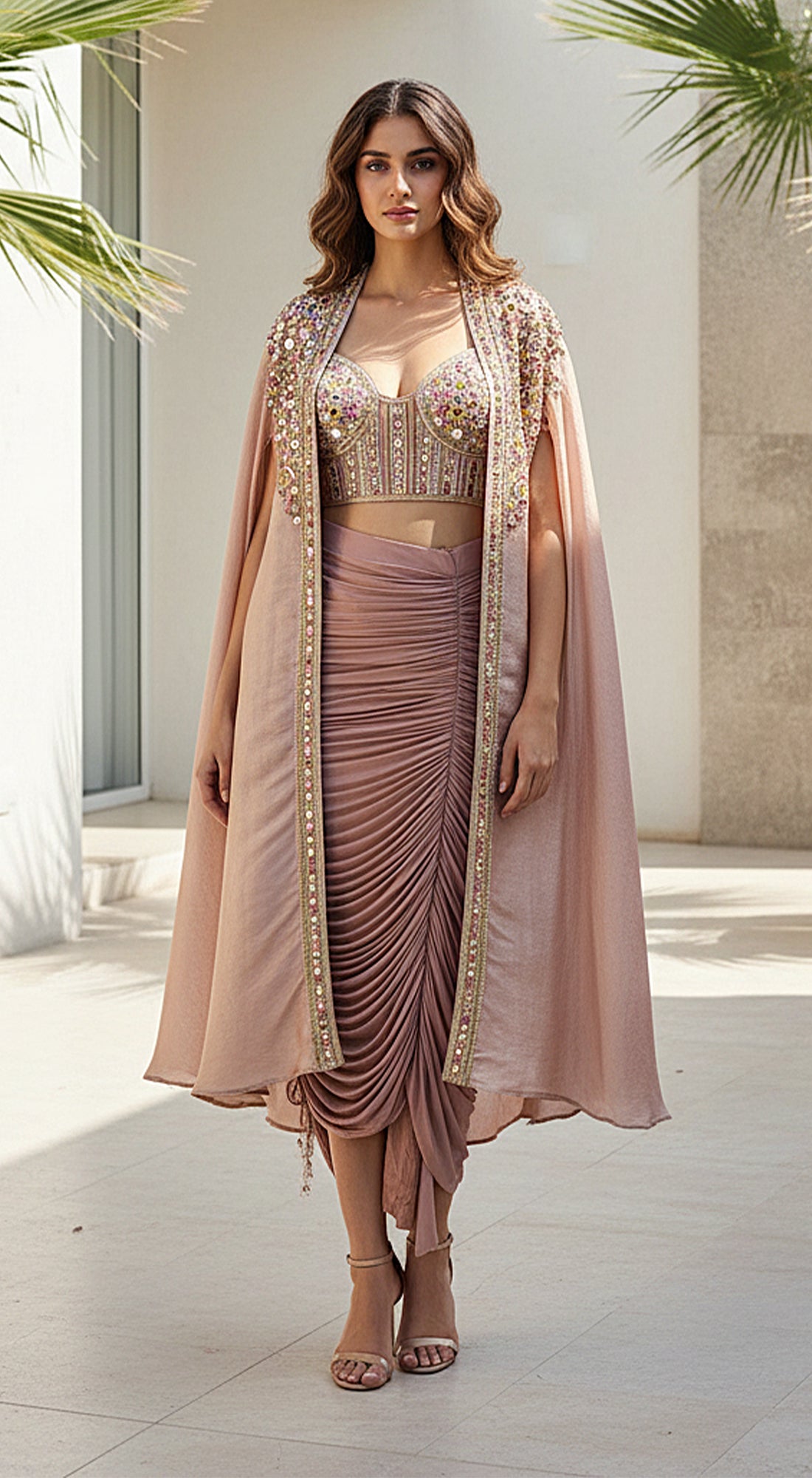 The Blush Opaline Cape Set