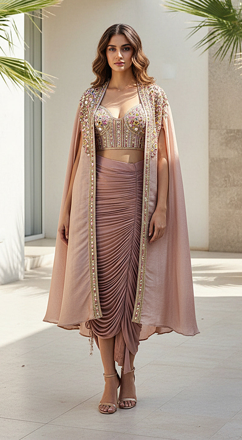 The Blush Opaline Cape Set