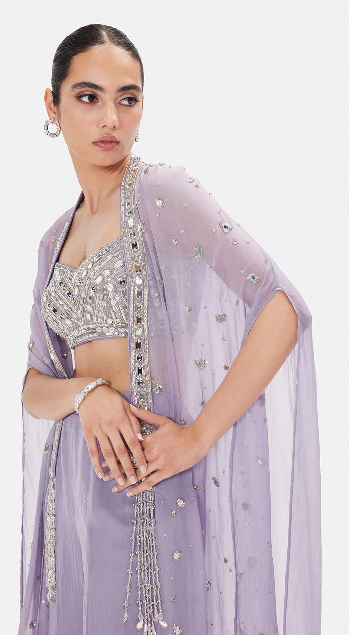 The Ethereal Lavender Cape Set