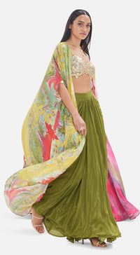 The Olive Oasis Cape Set