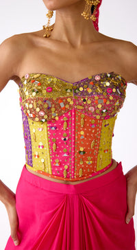 The Fuschia Aura Corset & Skirt Set