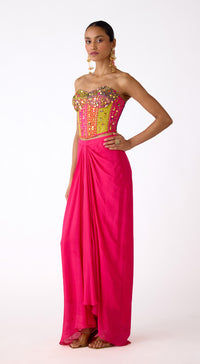 The Fuschia Aura Corset & Skirt Set