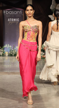 The Fuschia Aura Corset & Skirt Set