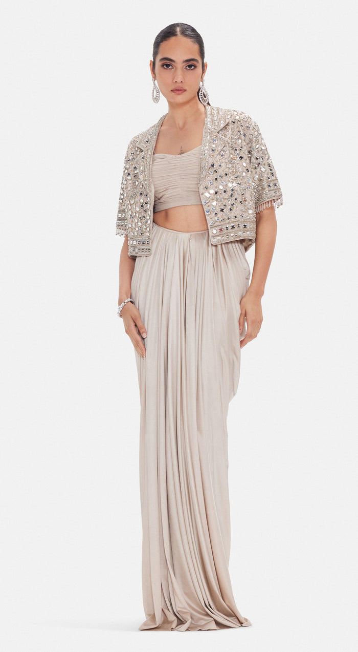 The Ethereal Waves Jacket Set