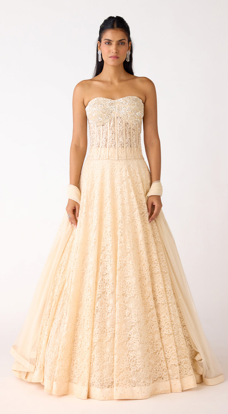 The Radiant Pearl Lehenga Set