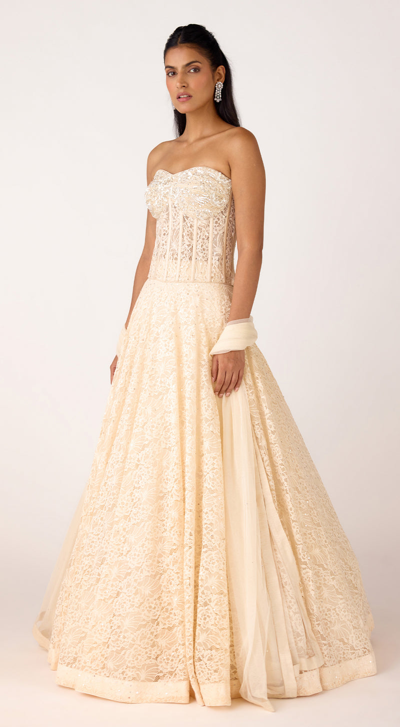 The Radiant Pearl Lehenga Set