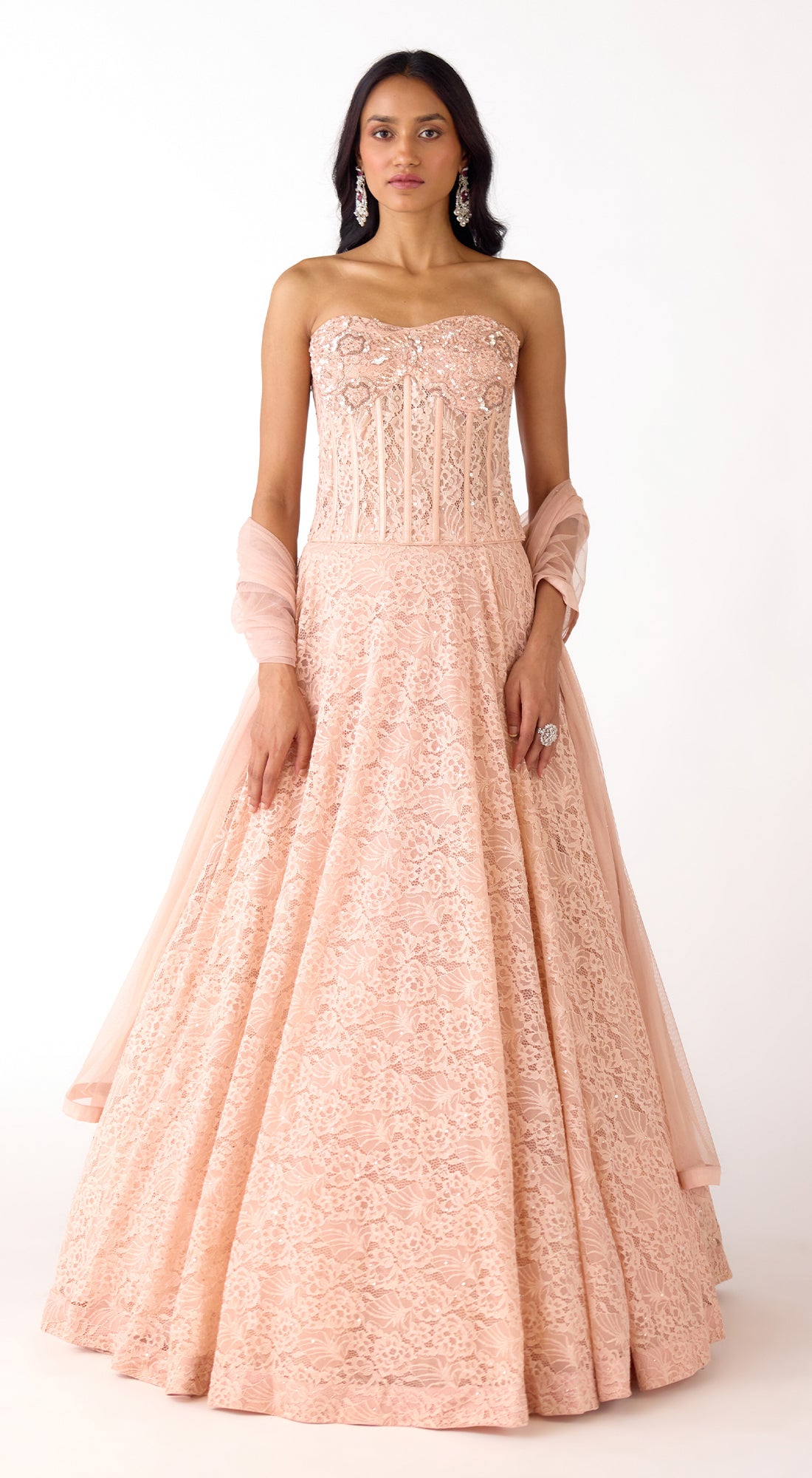 The Gentle Camillia Corset & Lehenga Set