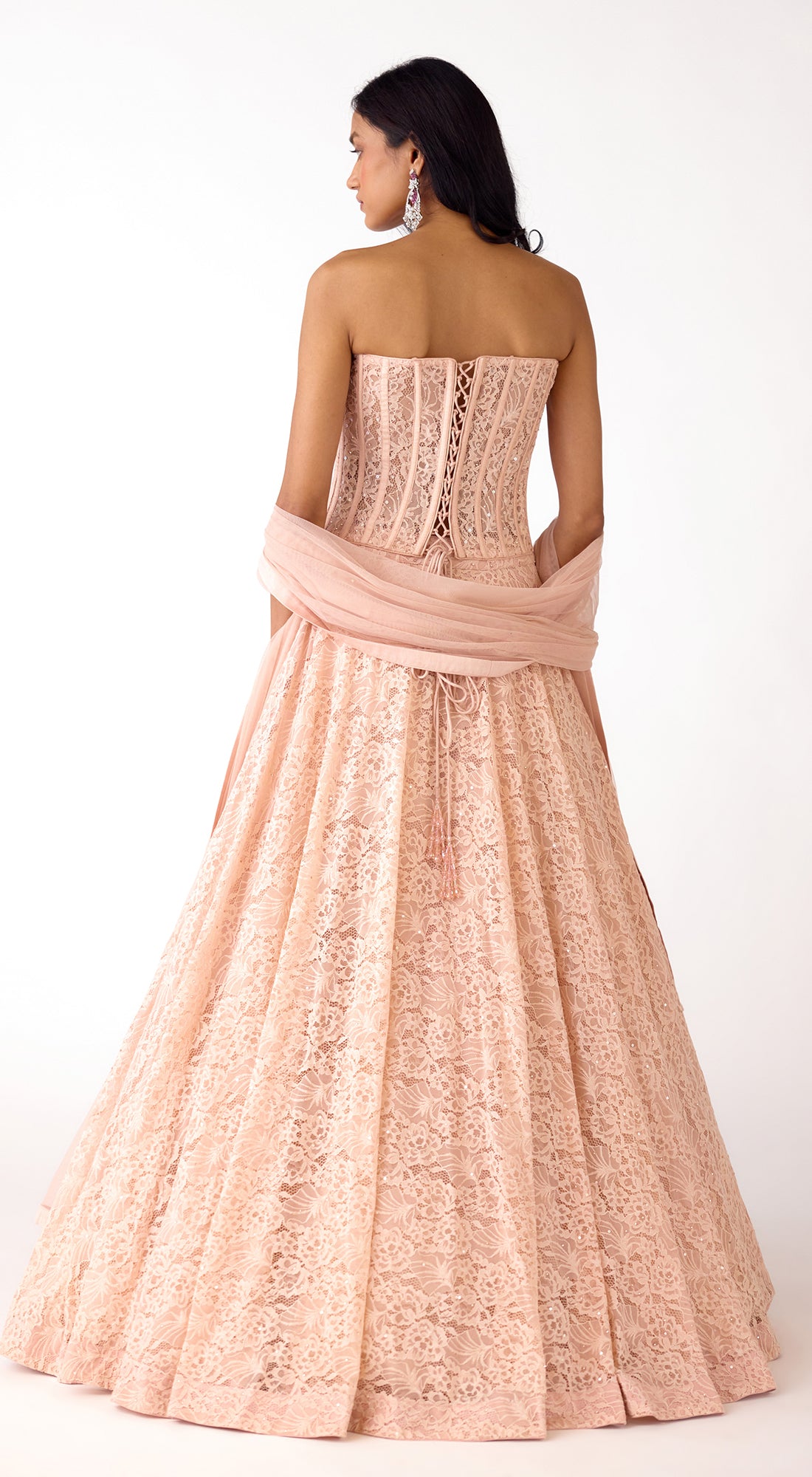 The Gentle Camillia Corset & Lehenga Set