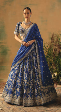 The Electric Peony Lehenga