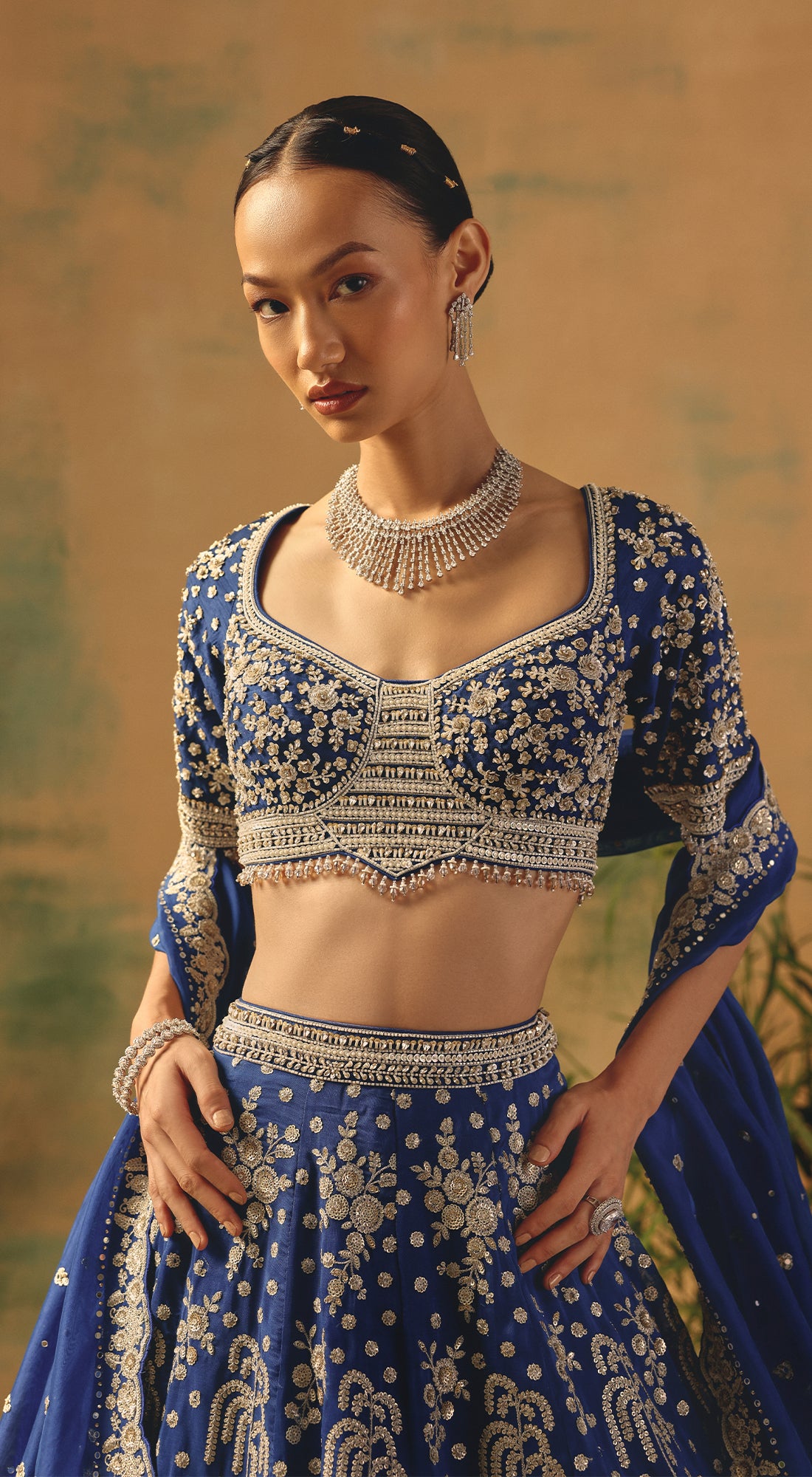 The Electric Peony Lehenga