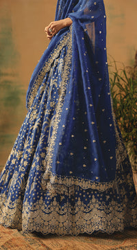 The Electric Peony Lehenga