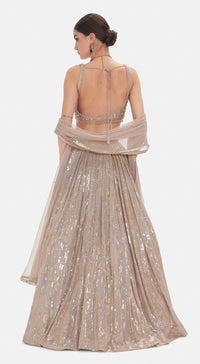 The Muted Champagne Bronze Lehenga