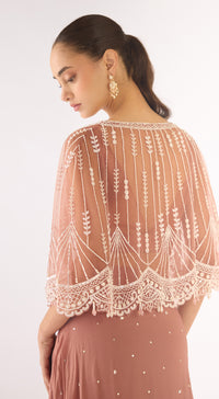 Pink Georgette Embroidered Lehenga Set