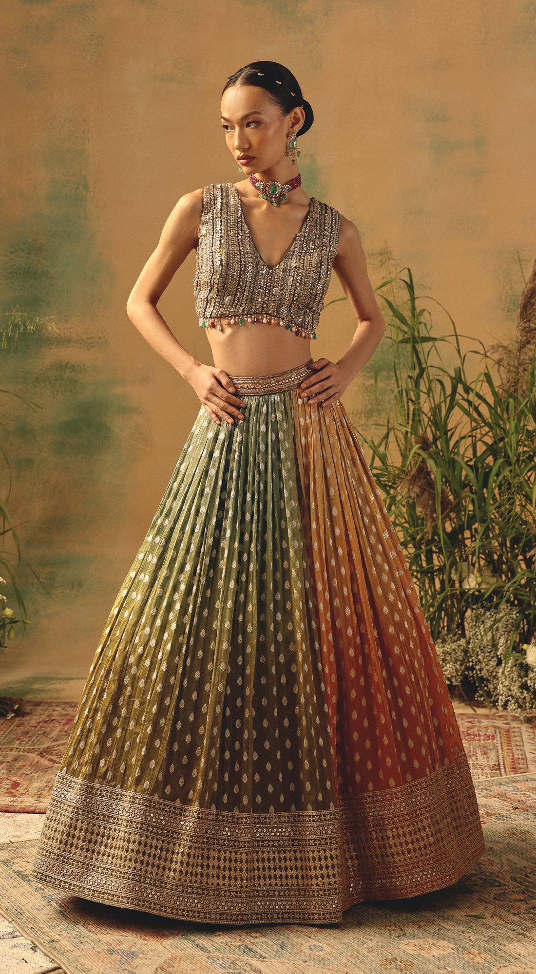 The Haldi Forest Lehenga