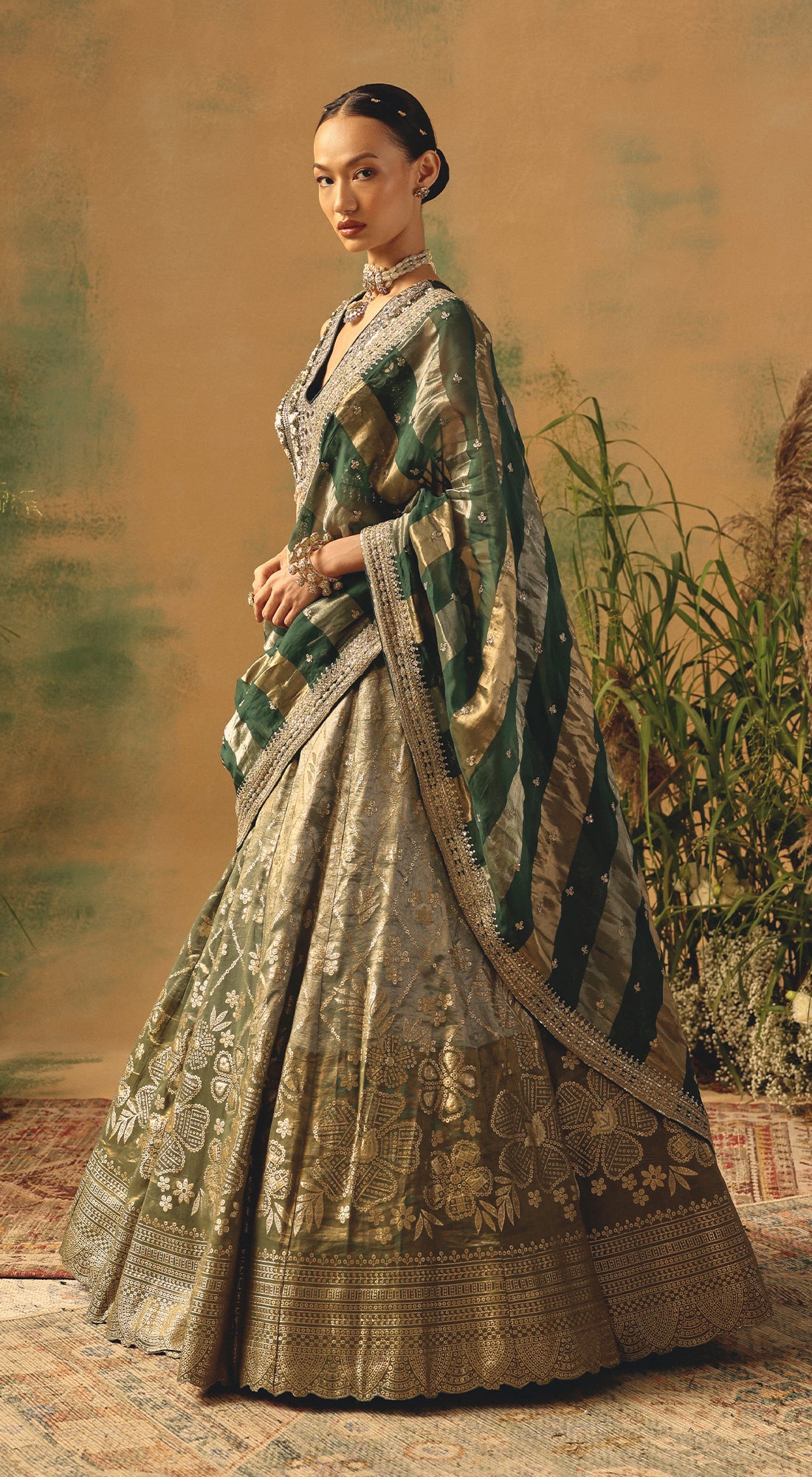 The Olive Blush Lehenga