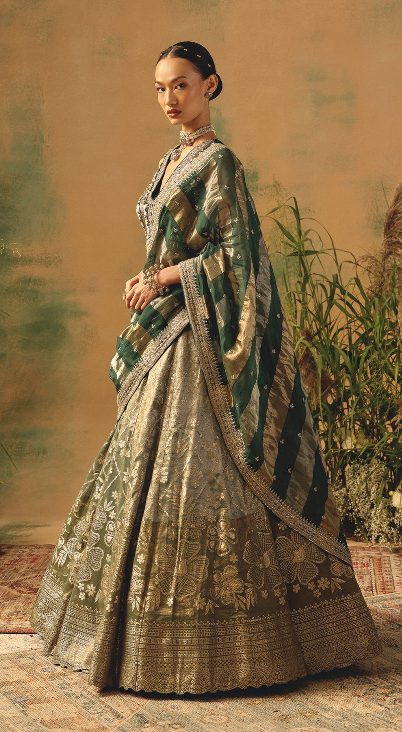 The Olive Blush Lehenga