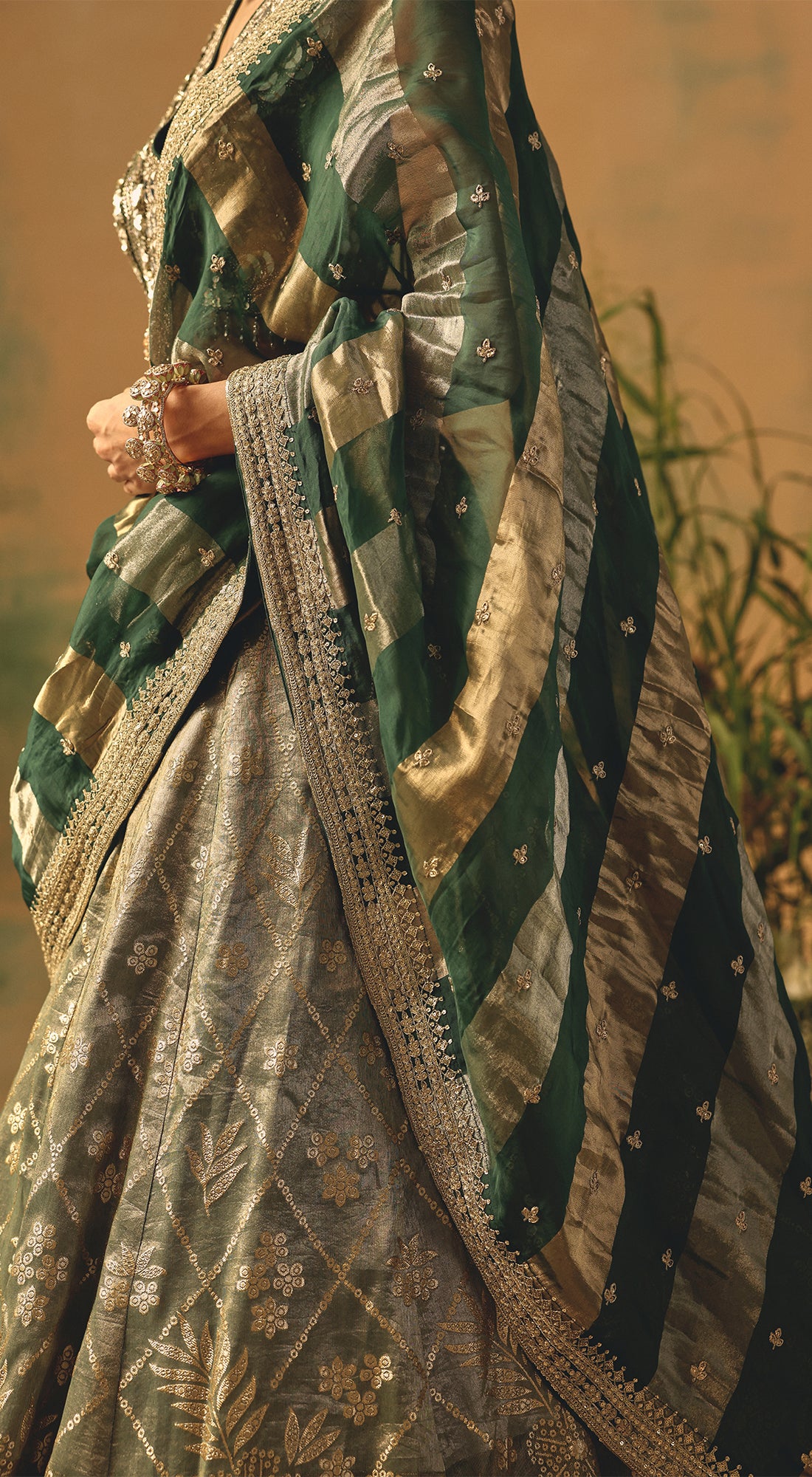 The Olive Blush Lehenga