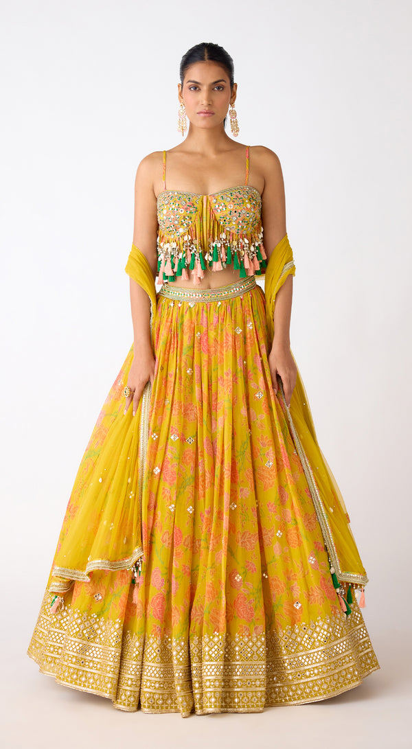 The Amber Radiance Lehenga Set