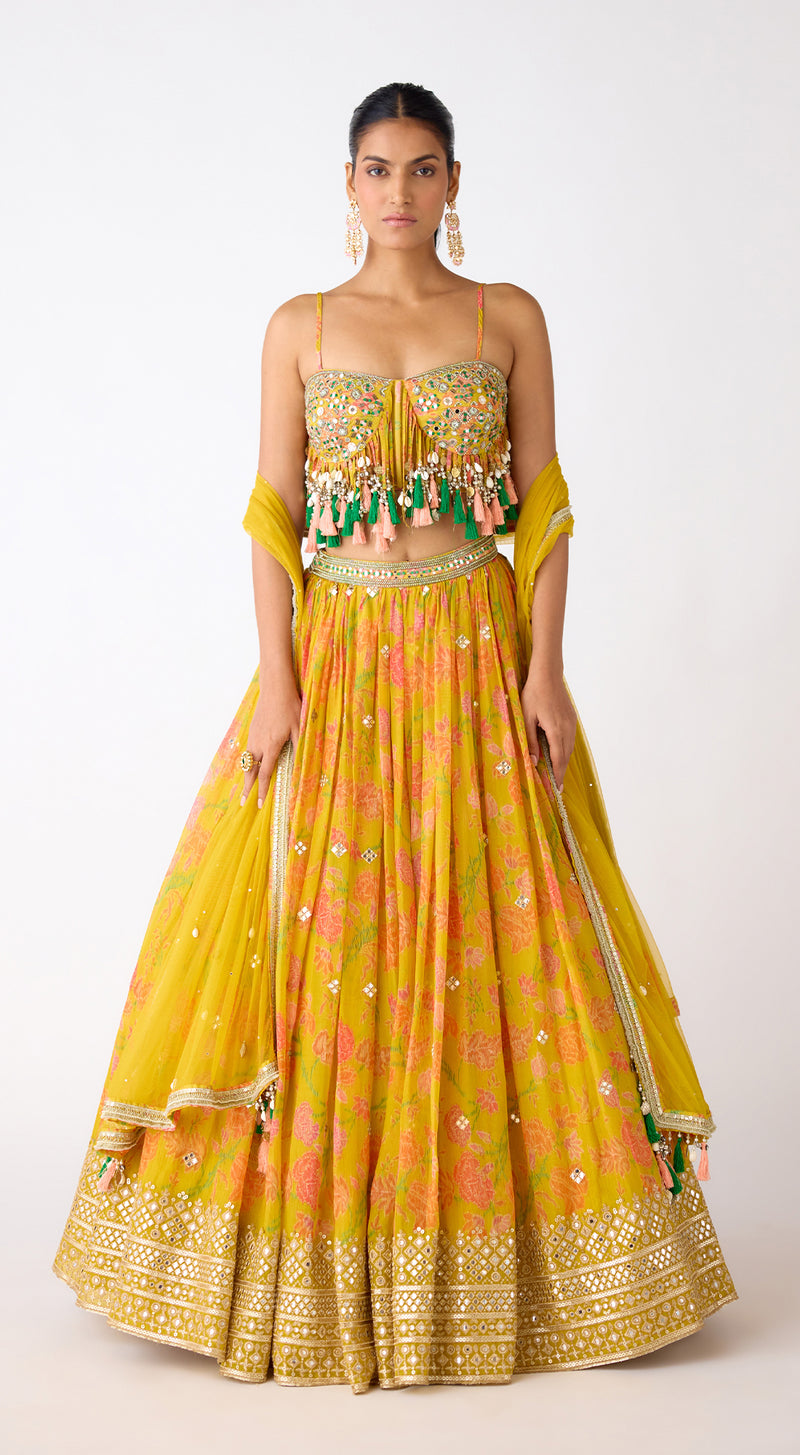 The Amber Radiance Lehenga Set