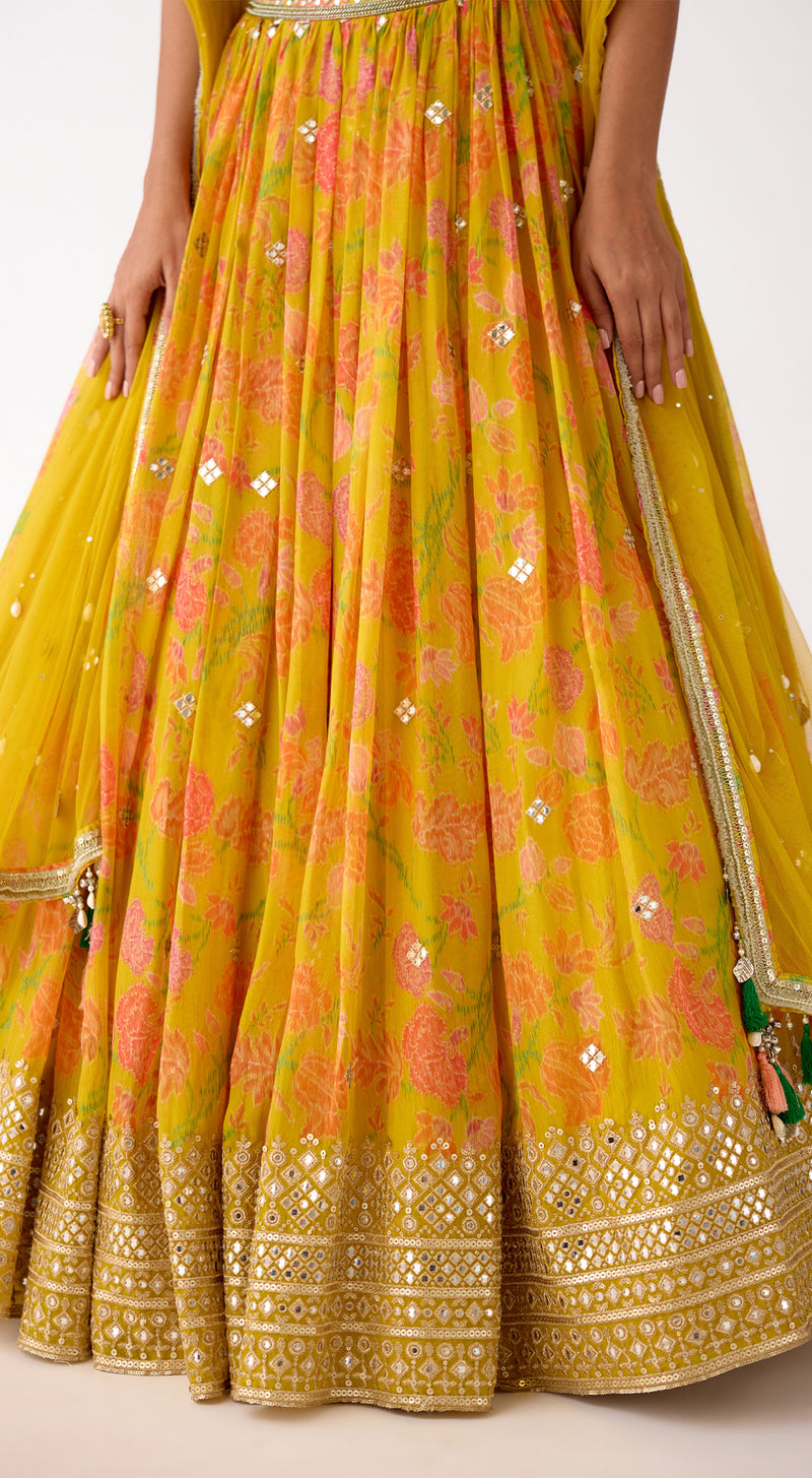 The Amber Radiance Lehenga Set