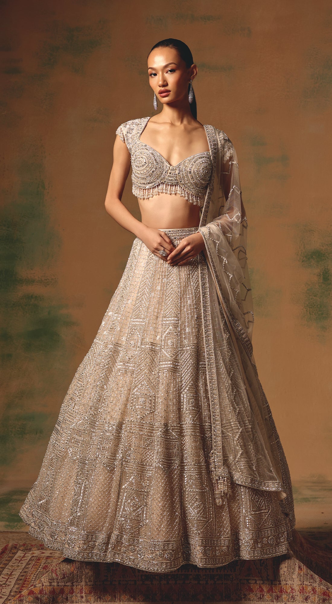 The Echo of Beige Lehenga