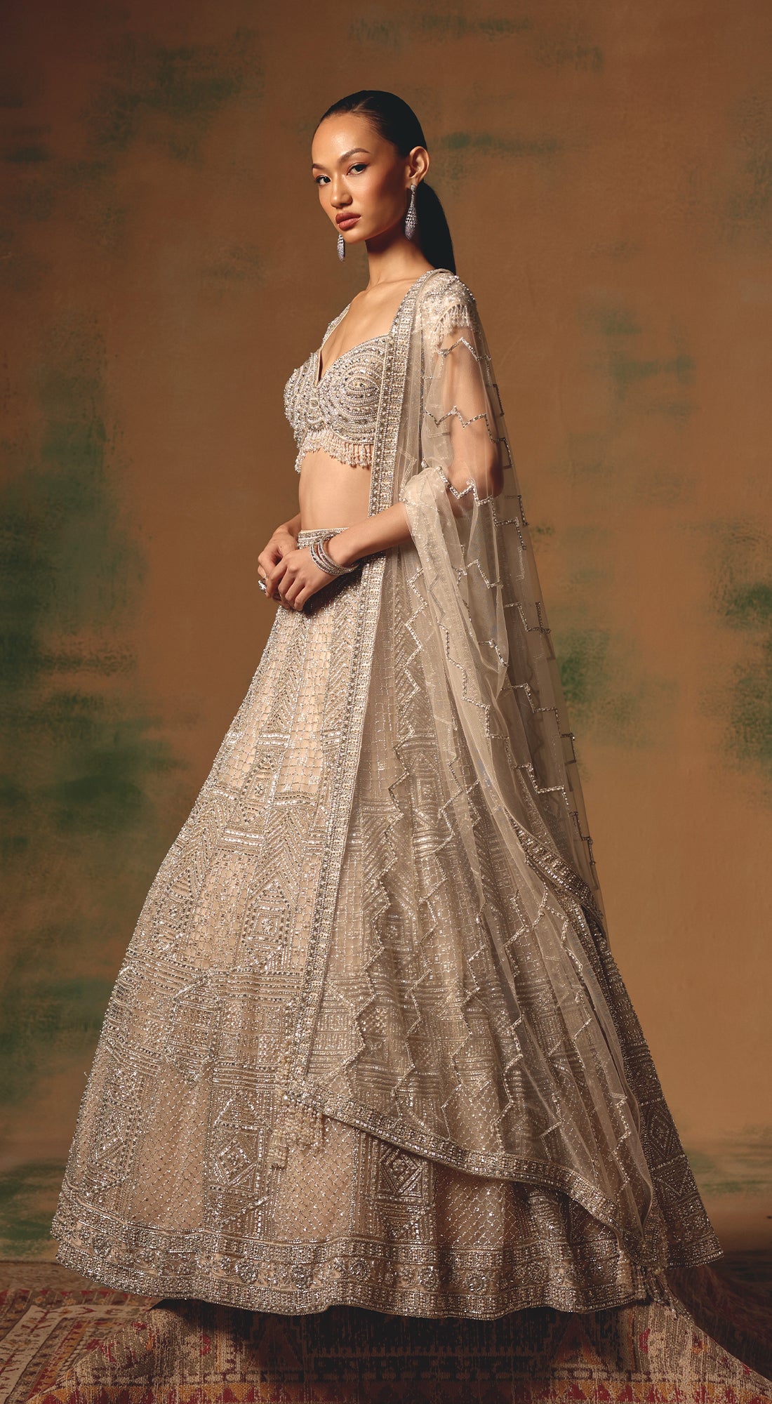 The Echo of Beige Lehenga