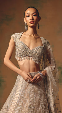 The Echo of Beige Lehenga