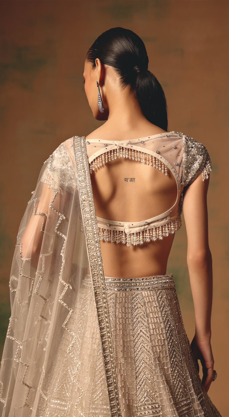 The Echo of Beige Lehenga