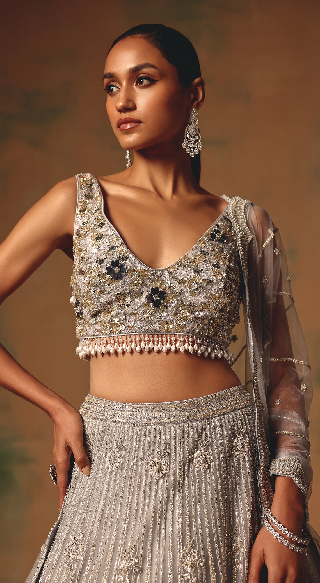 The Silvered Dove Lehenga