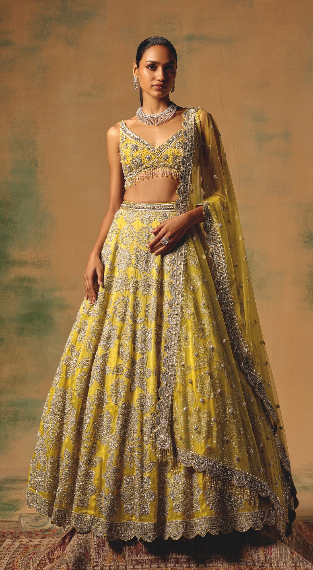 The Solstice Fern Lehenga
