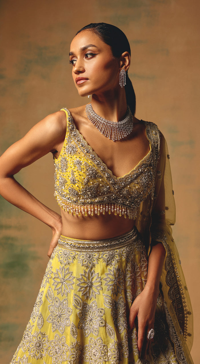 The Solstice Fern Lehenga