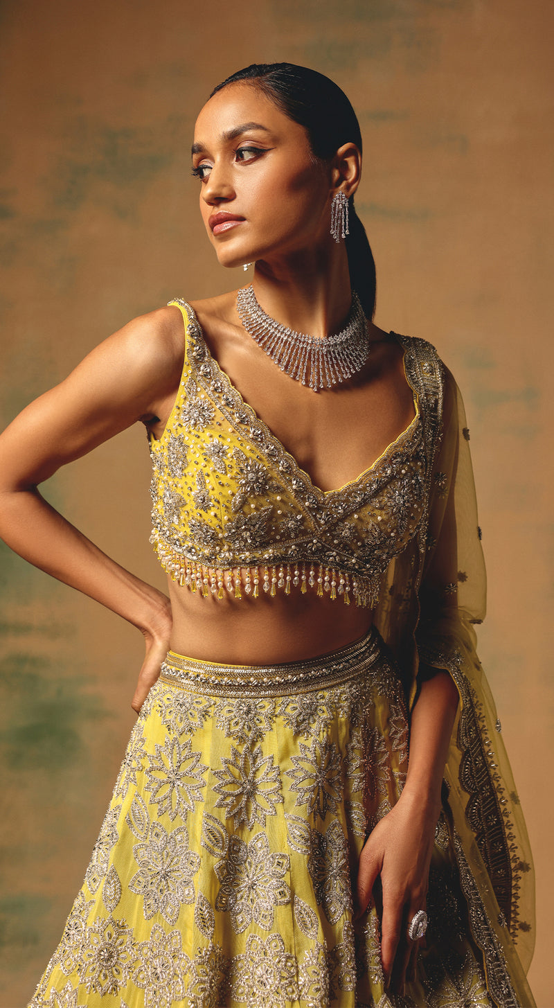 The Solstice Fern Lehenga