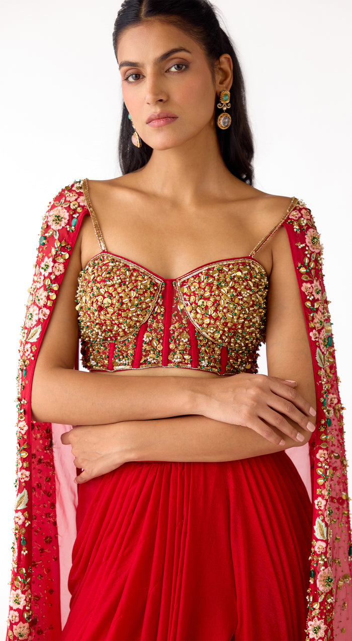 The Sunset Red Cape Set