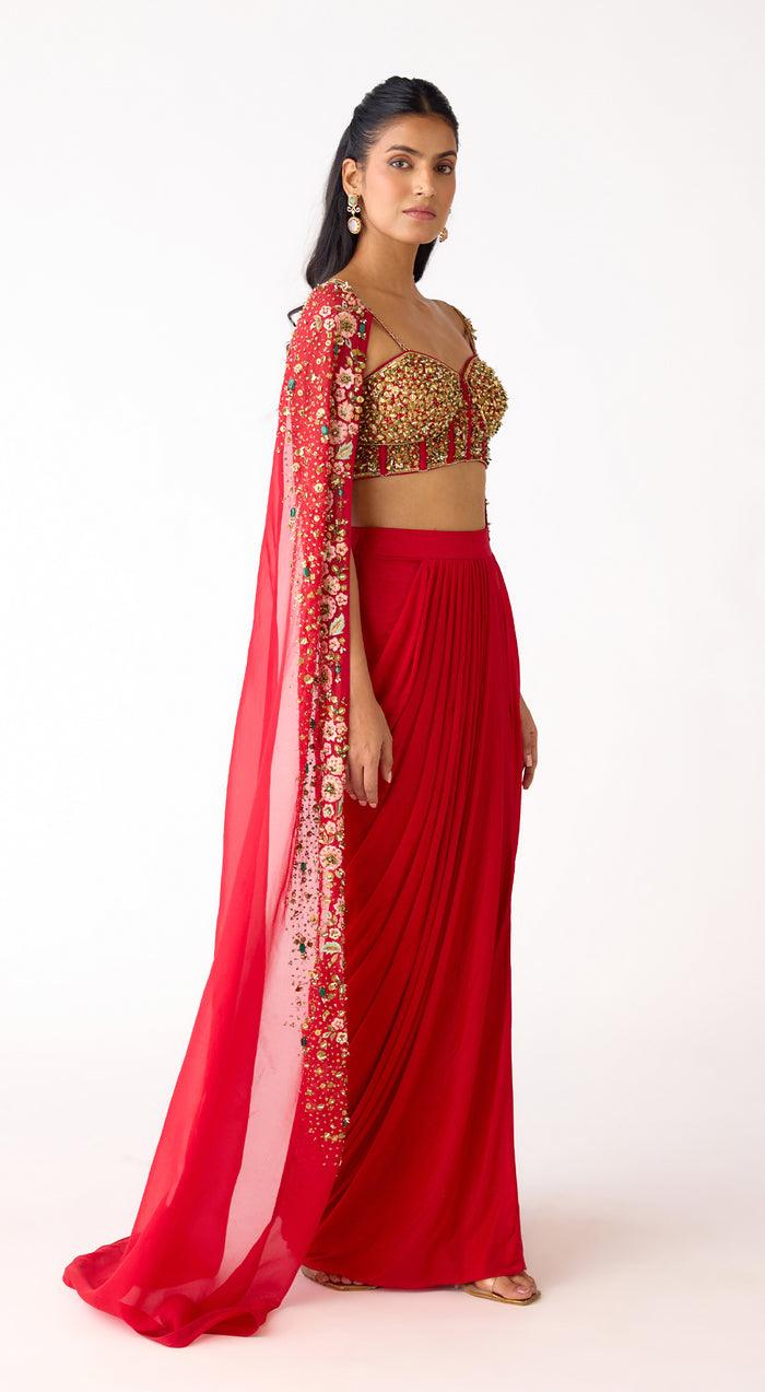 The Sunset Red Cape Set