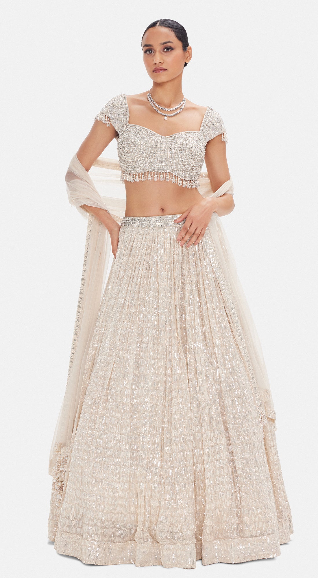 The Pearly Luminous Lehenga