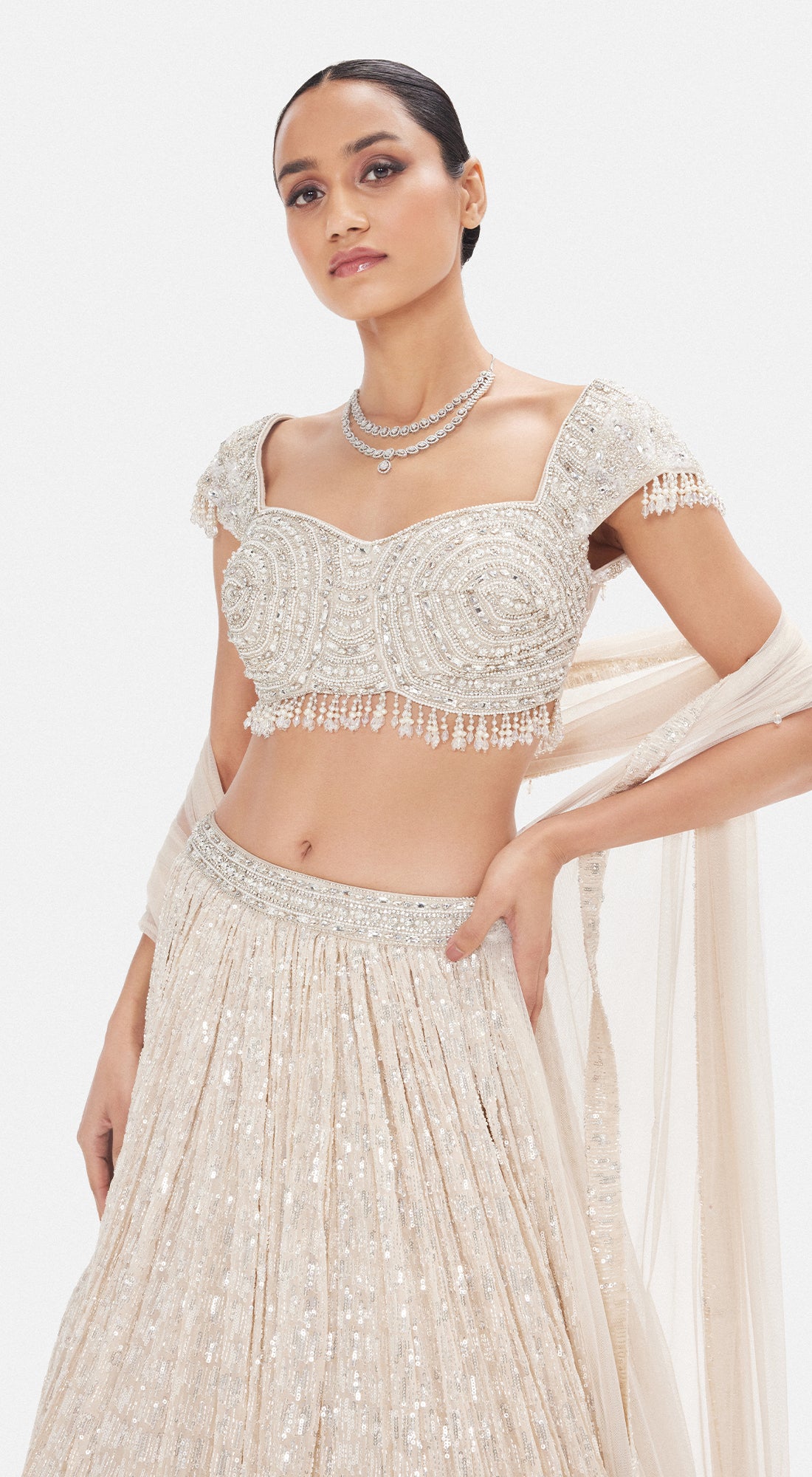 The Pearly Luminous Lehenga