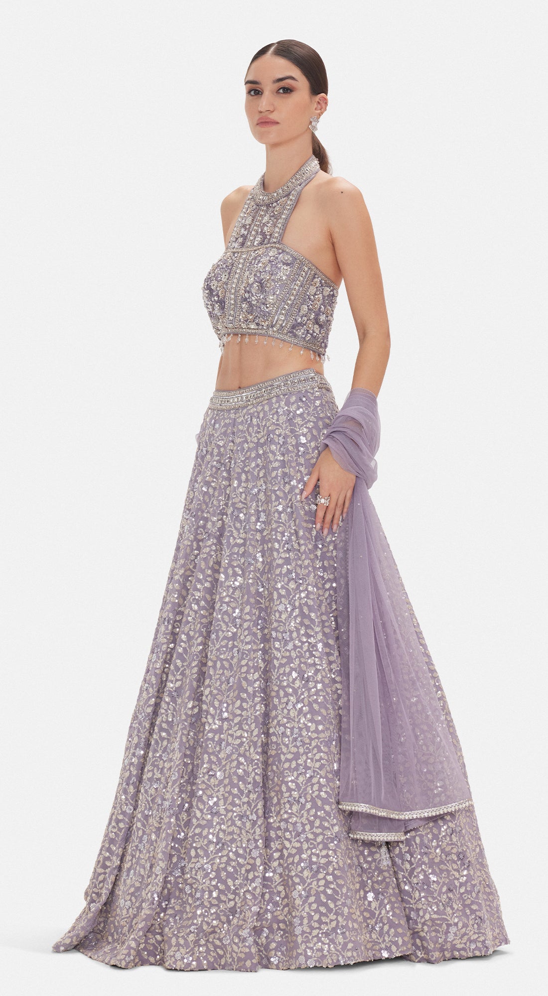 The Regal Lilac Lehenga