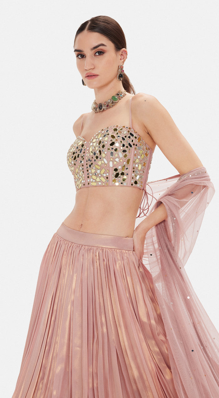 The Liquid Blush Lehenga Set